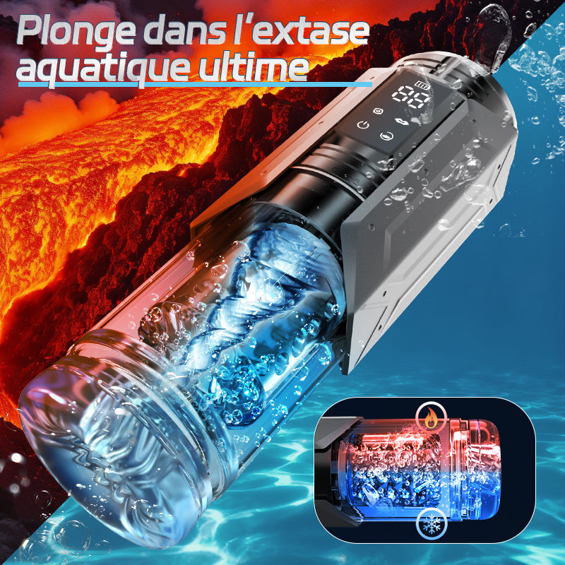 XT20: Masturbateur Automatique IPX7 avec Succion, Rotation, Va-et-Vient, Vibration et Écran LCD