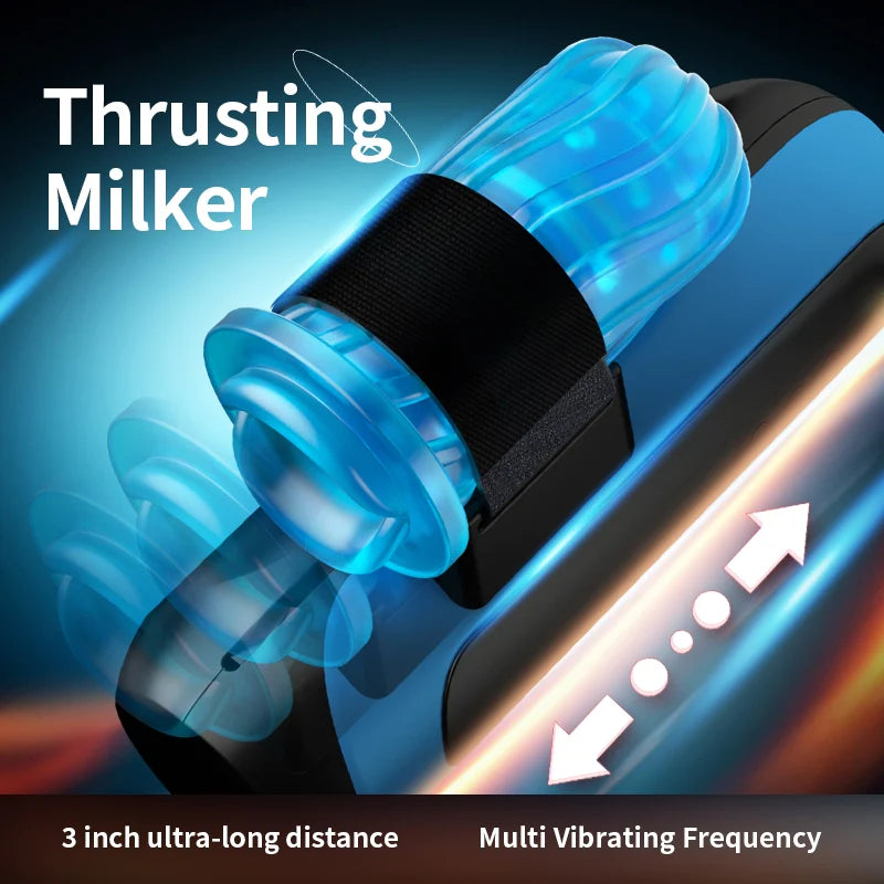 XT25: Masturbateur Automatique Haute Vitesse avec 700 Coups/min, Course 3 in et Vibration 10 Modes