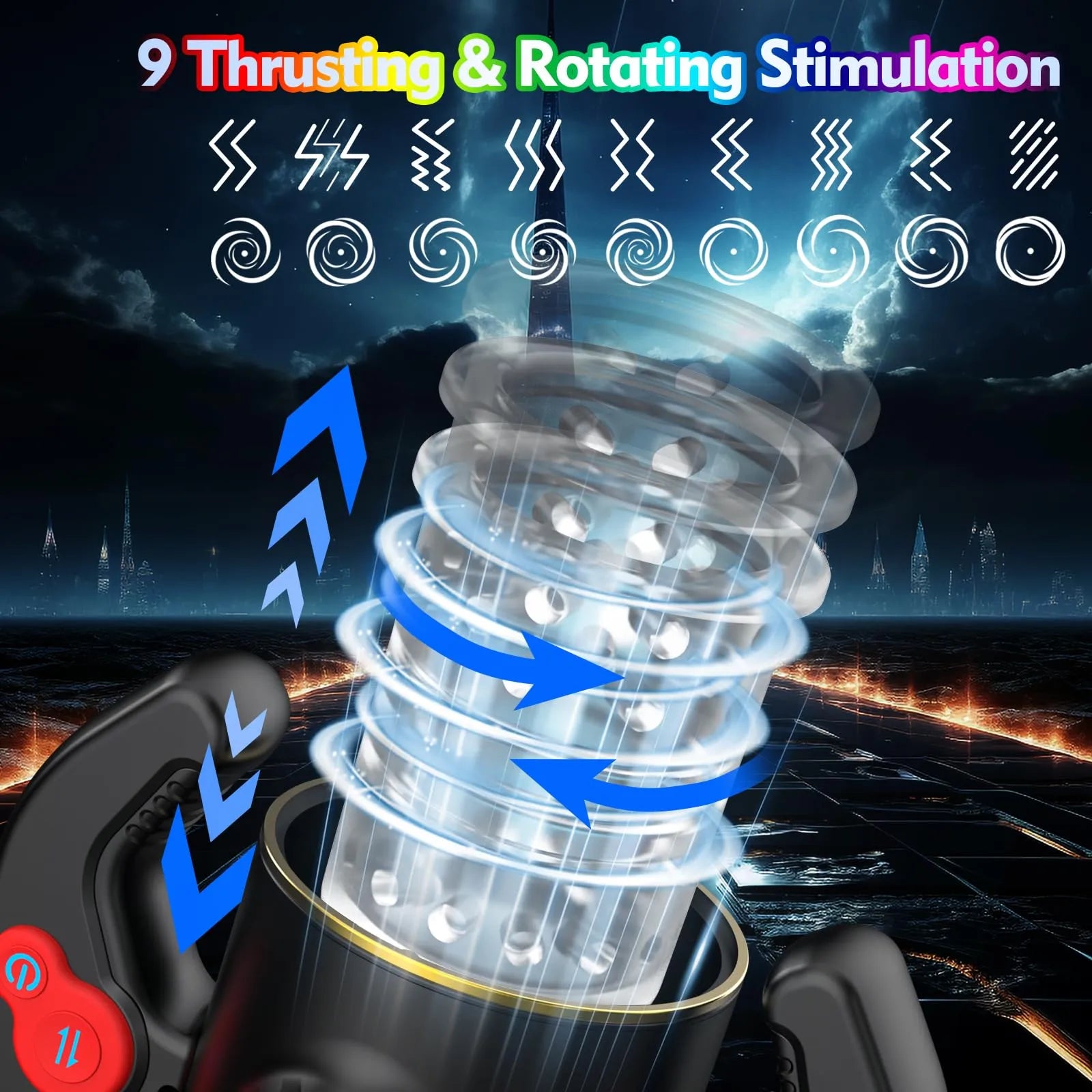 XR1: Masturbateur Automatique à Double Poignée avec Succion, Rotation et Va-et-Vient