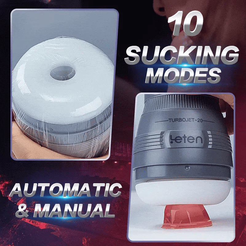 Leten TurboJet: Masturbateur Suceur Compact avec 10 Modes, Vibration et Écran LCD