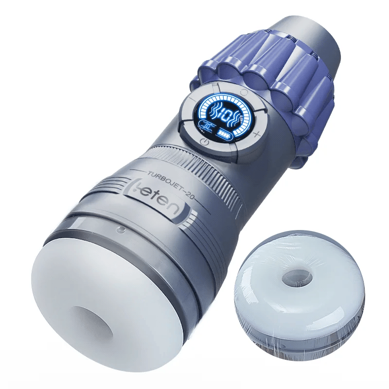 Leten TurboJet: Masturbateur Suceur Compact avec 10 Modes, Vibration et Écran LCD