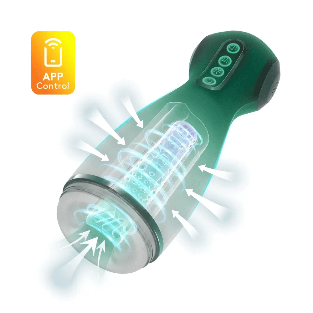 XS7: Masturbateur Suceur avec Vibration, Airbags, Application et Audio Réaliste