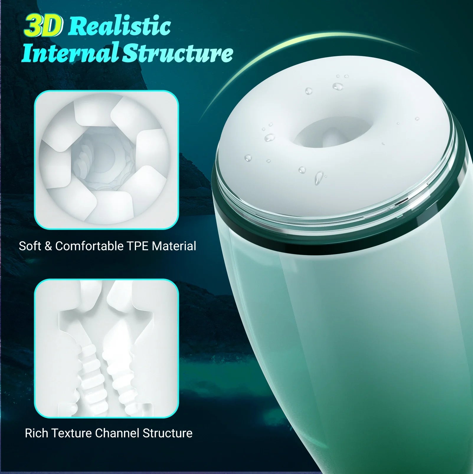 XS7: Masturbateur Suceur avec Vibration, Airbags, Application et Audio Réaliste