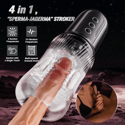 XS14 Pro: Masturbateur Suceur à Poignée avec Double Moteur, 5 Succions et 10 Vibrations