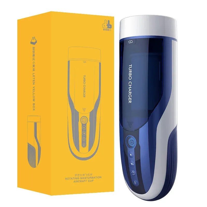 Leten Turbo Charger: Masturbateur Va et Vient avec Rotation Haute Vitesse, 10 Modes et Audio Réaliste