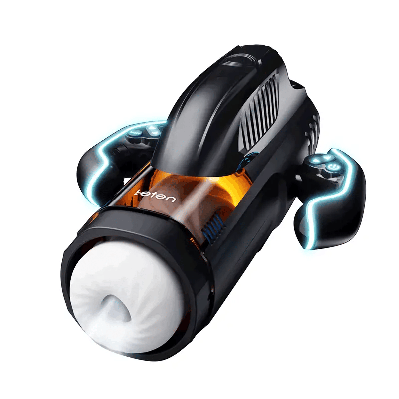 Leten Powerful Blasting: Masturbateur Va et Vient avec Succion, Chauffage et Double Poignée