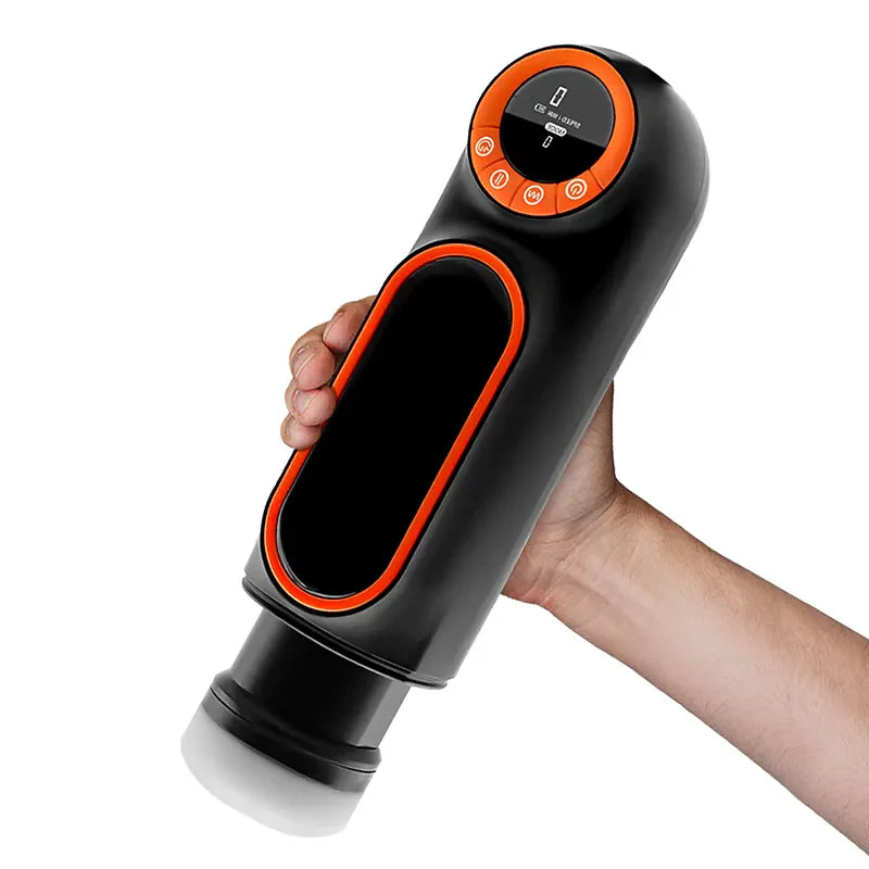 XT1: Masturbateur Va et Vient avec Base Ventouse, Succion, Vibration et Interface LED