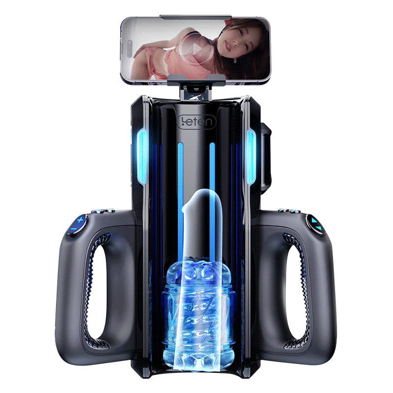 Leten Cannon King: Masturbateur Va et Vient Haute Vitesse avec 700 Coups/min, Double Gaine et Support Smartphone