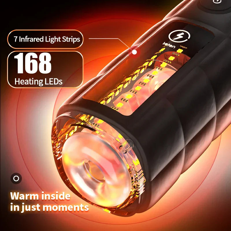 Leten Zero Gravity: Masturbateur Va et Vient de Luxe avec Chauffage 360°, Vibration et 550 Coups/min