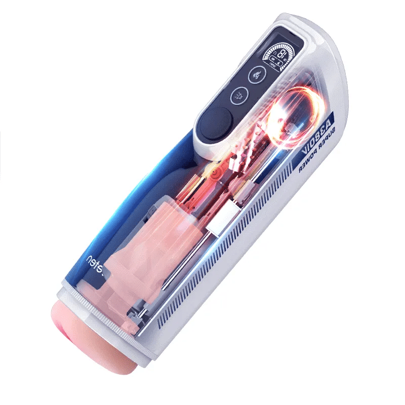 Leten A380 IV: Masturbateur Va et Vient avec Mouvement Oscillant, Chauffage et Fenêtre Transparente