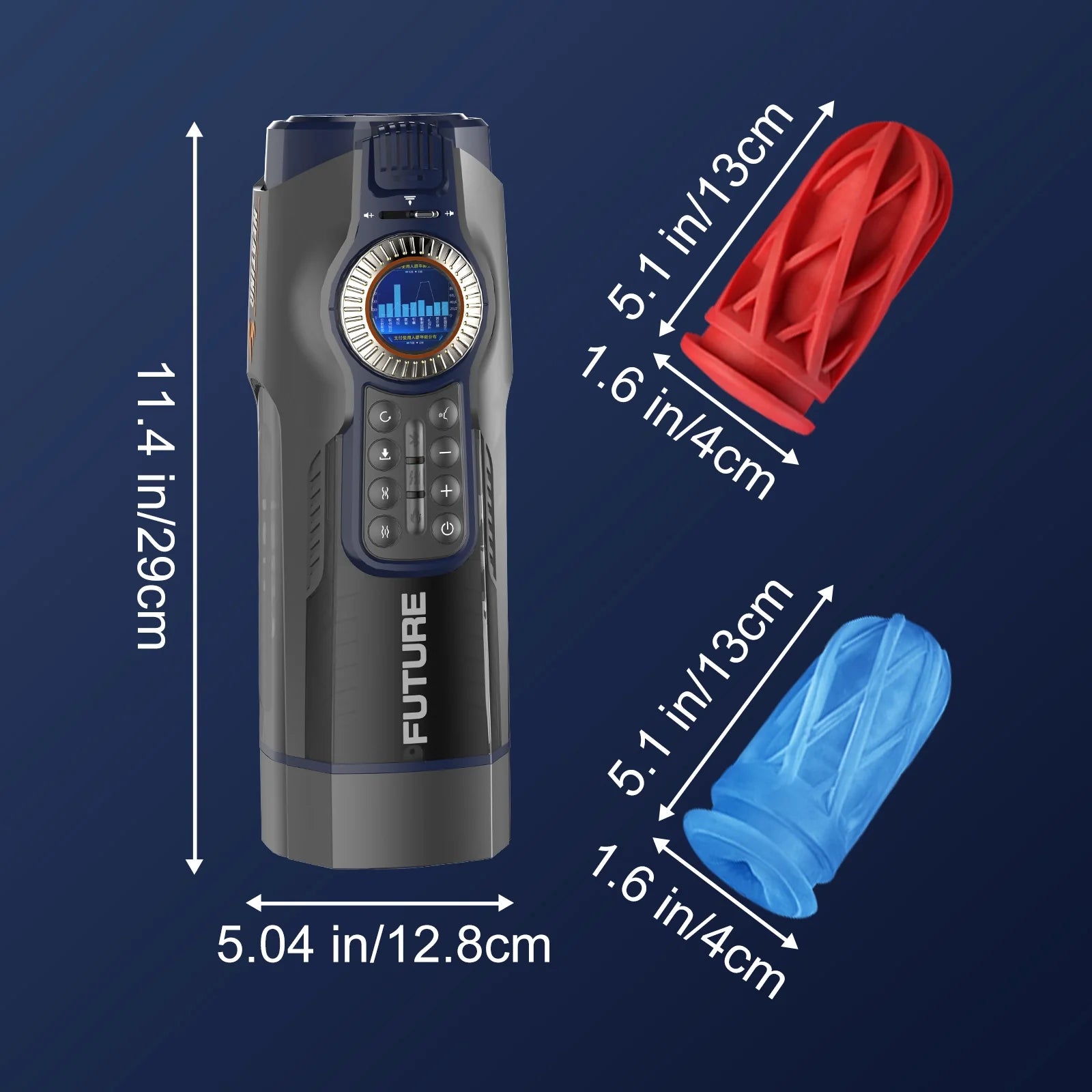 Leten 708 Future Pro Totem Version: Masturbateur Va et Vient de Luxe avec Revêtement Amélioré, Airbags, Chauffage et Base Séchante