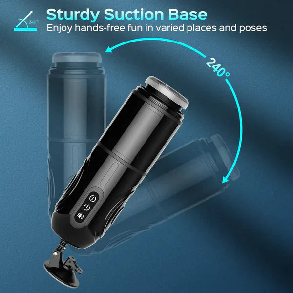 XR12: Masturbateur Ventouse avec Va-et-Vient, Rotation et Audio Réaliste