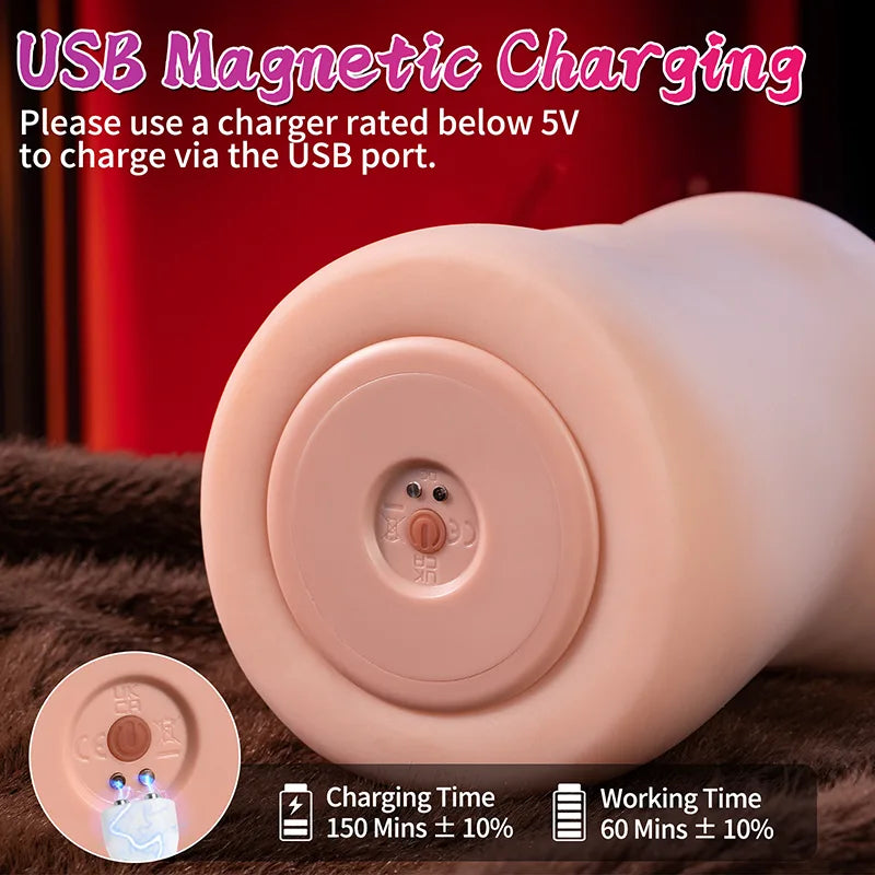 Milas: Masturbateur vagin électrique grand format avec 7 modes