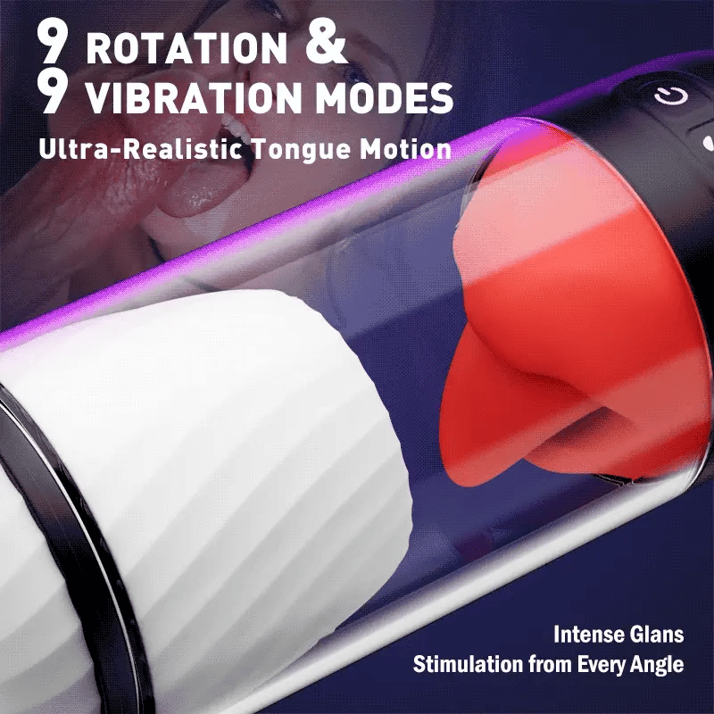 XR10: Simulateur de Fellation avec Contrôle par Application, Langue 360° et 9 Modes