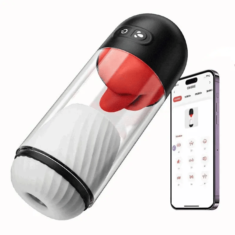 XR10: Simulateur de Fellation avec Contrôle par Application, Langue 360° et 9 Modes
