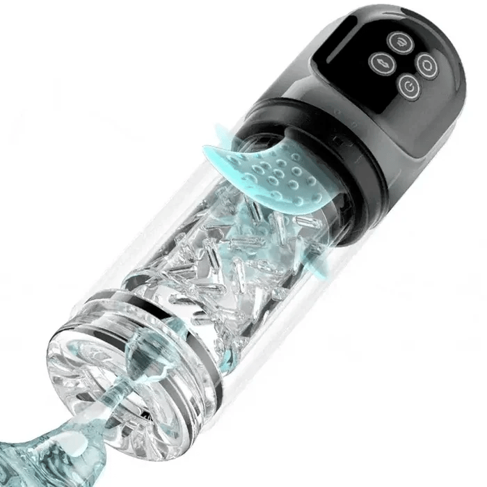 XR3 Plus: Masturbateur Rotatif 2-en-1 Entièrement Étanche avec Pompe à Succion