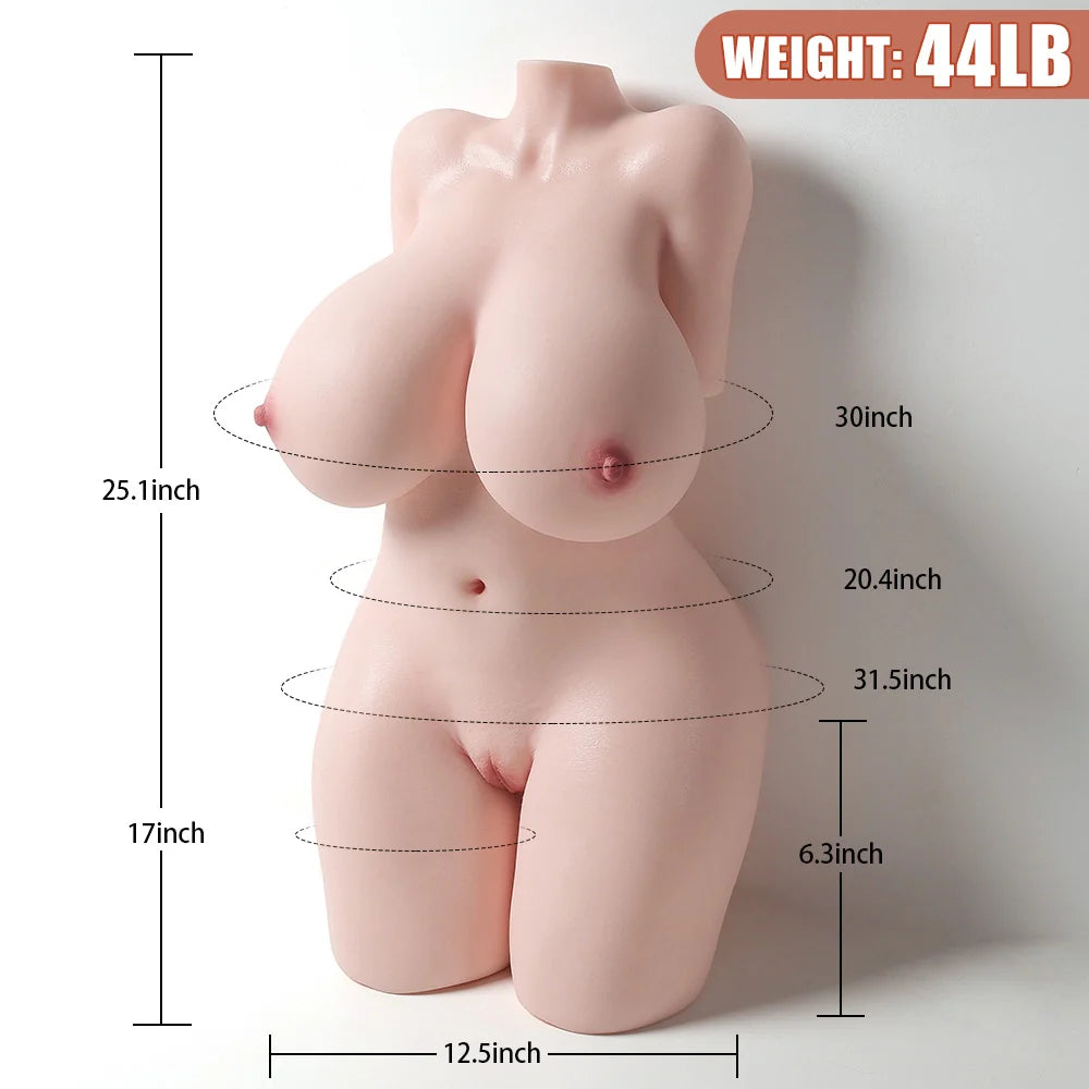 Jenny: Poupée sexuelle BBW en silicone taille réelle 19,95 kg avec gros fessier et gros seins