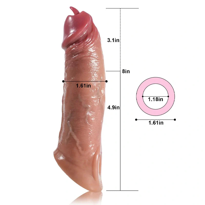 Meilleure gaine pénienne vibrante, longueur 20,32 cm