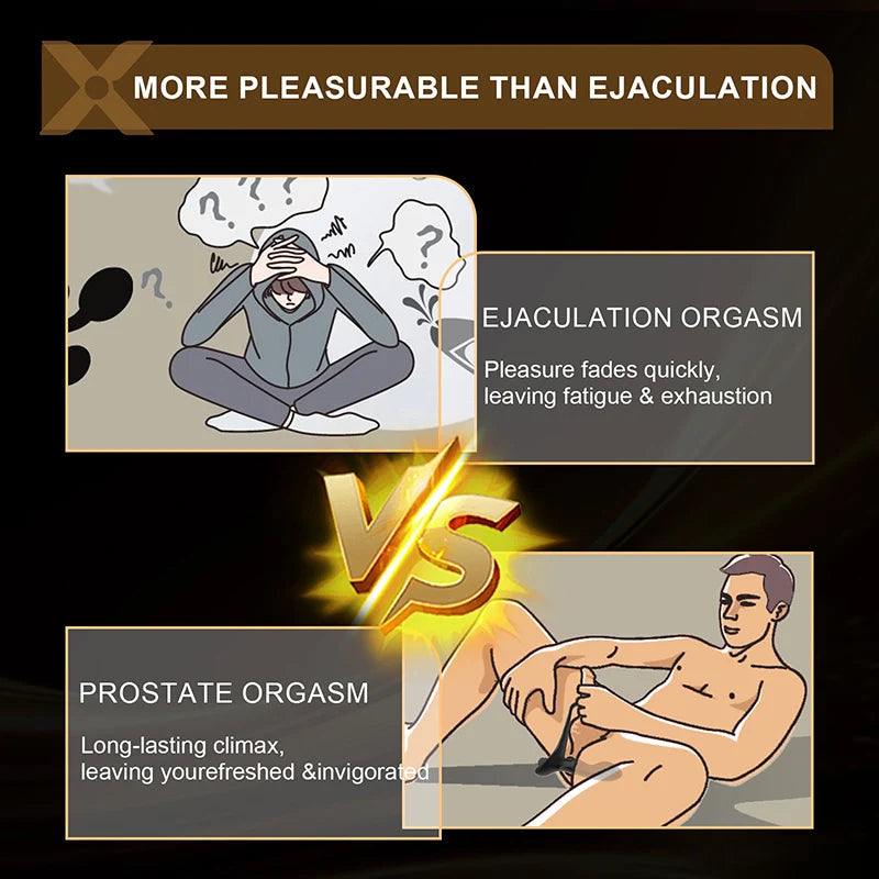 PM1: Masseur Prostatique Leten Raptor avec Anneau Pénien et Canal Creux