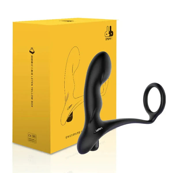 PM1: Masseur Prostatique Leten Raptor avec Anneau Pénien et Canal Creux