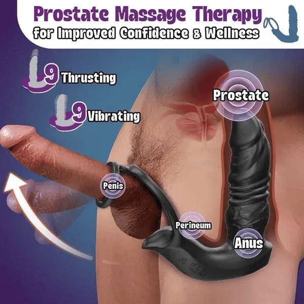 PM7: Masseur Prostatique Va-et-Vient avec Texture Réaliste, App et Télécommande