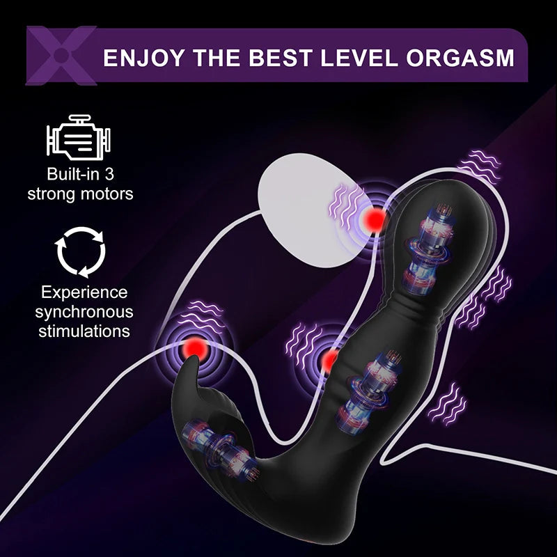 PM8: Masseur Prostatique Rotatif avec Stimulation Type Langue, App et Télécommande