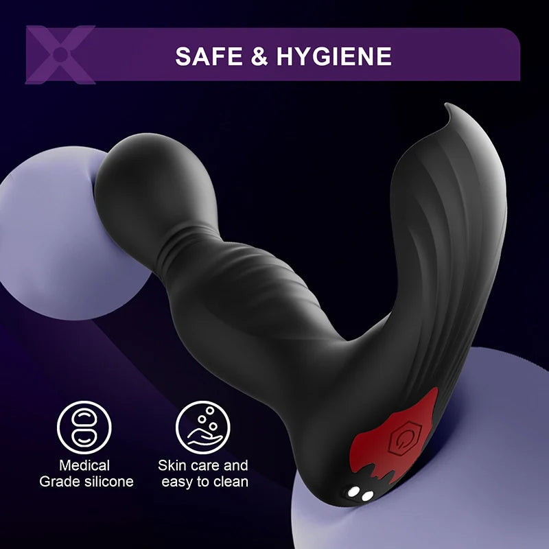 PM8: Masseur Prostatique Rotatif avec Stimulation Type Langue, App et Télécommande