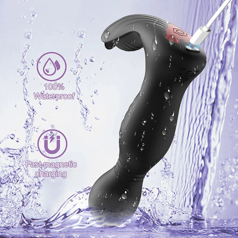 PM8: Masseur Prostatique Rotatif avec Stimulation Type Langue, App et Télécommande