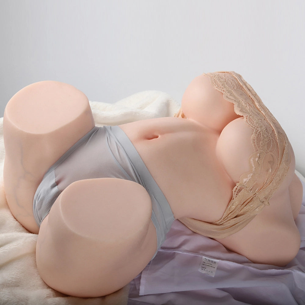 Zoé: Masturbateur Silicone Premium 13.5 kg - Torse Slim Thick avec Poitrine en Gel et Double Canal