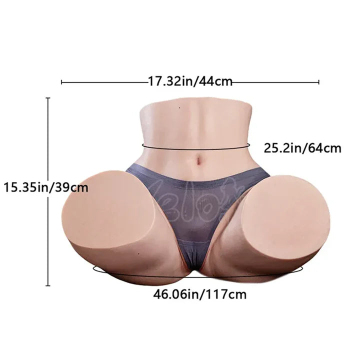 Céleste: Masturbateur Silicone Liquide Lourd 17 kg - Fesses Géantes 117 cm Spécial Doggy Style