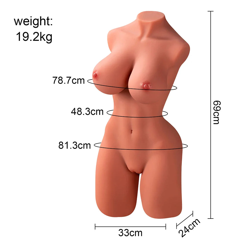 Carmen: Torse sexuel taille réelle 19,2 kg avec gros seins