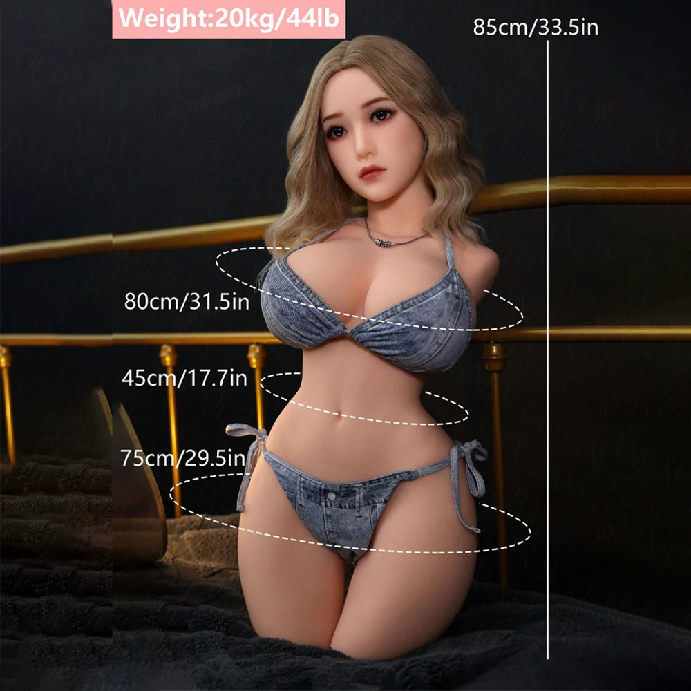 Riko: Torse féminin blonde sexy 20 kg avec tête