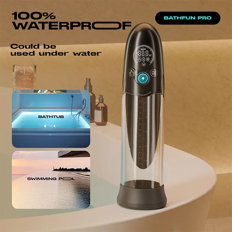 Bathfun Pro: Pompe à pénis intelligente étanche pilotée par IA
