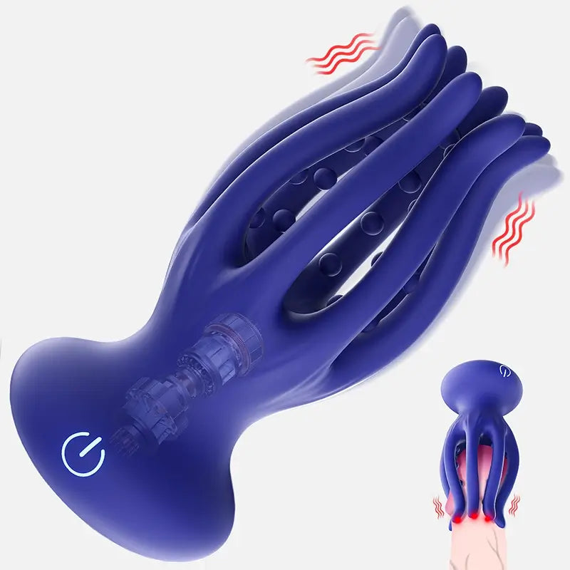 XG16: Stimulateur de Gland Vibrant 2-en-1 avec Tentacules, 10 Modes et Silicone Étanche