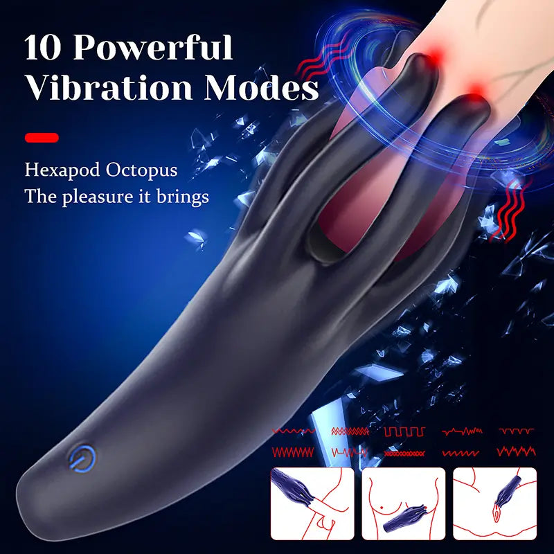 XG17: Stimulateur de Gland Monster Tentacules avec 10 Modes de Vibration