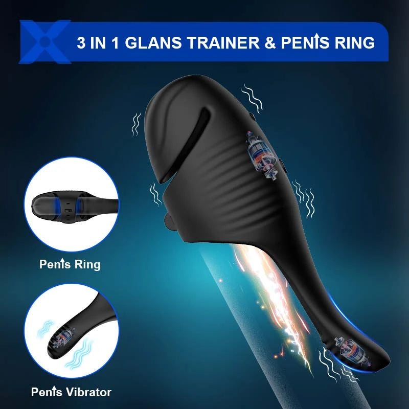 XG2: Stimulateur de Gland Double Moteur avec Anneau Réglable et 10 Modes