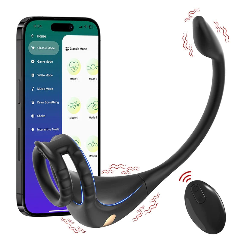 PM2: Stimulateur Prostatique 3-en-1 Double Moteur avec App ou Télécommande