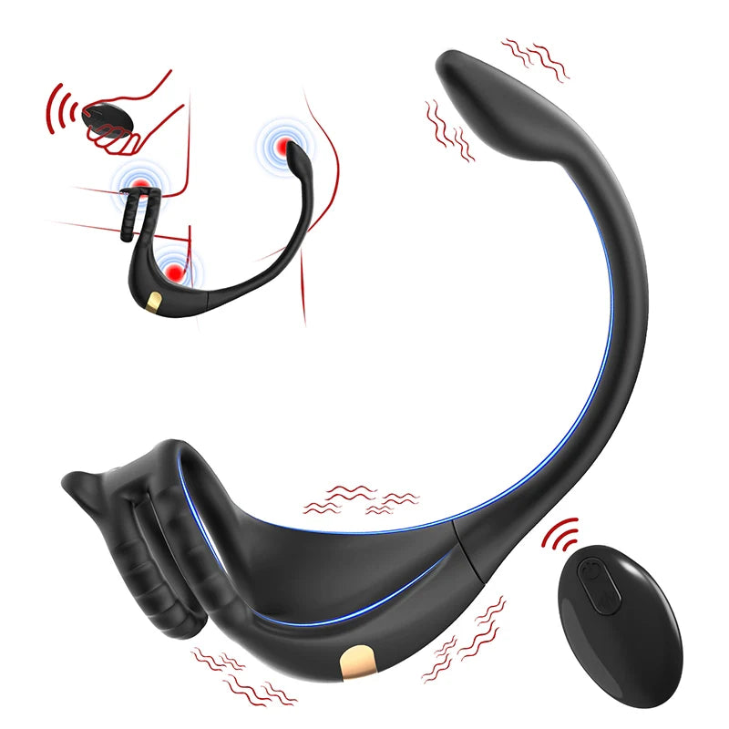 PM2: Stimulateur Prostatique 3-en-1 Double Moteur avec App ou Télécommande