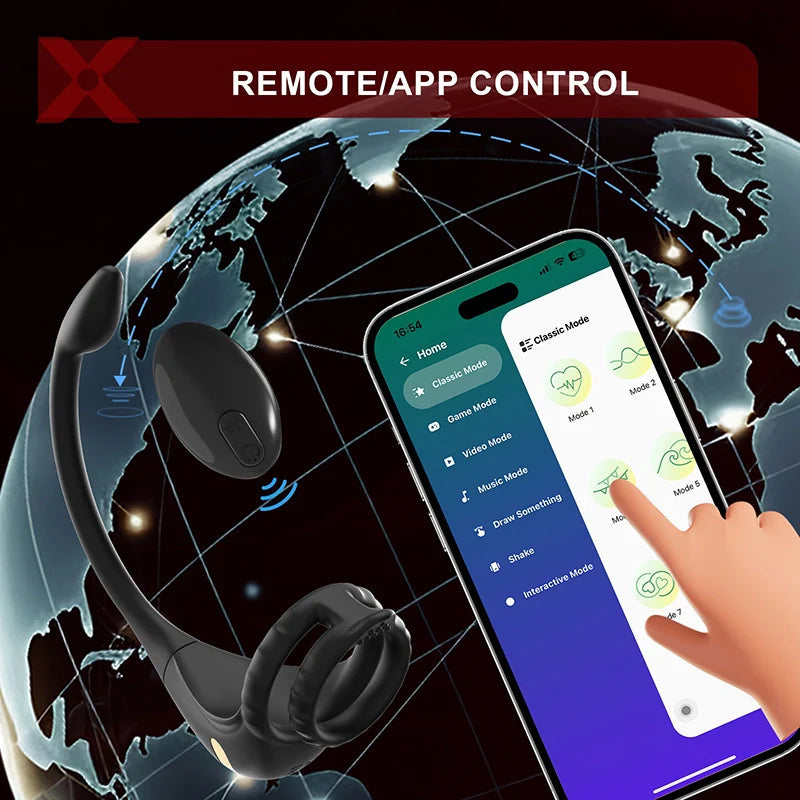 PM2: Stimulateur Prostatique 3-en-1 Double Moteur avec App ou Télécommande