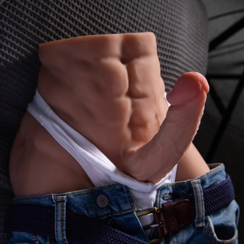 Terry – Torse masculin 10,8 kg avec gros dildo réaliste 20 cm