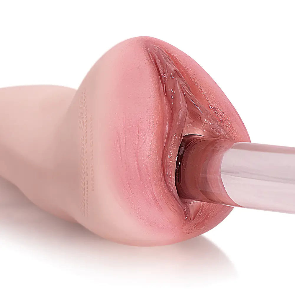 Élina: Vaginette Silicone Réaliste 9.65" - Canal Texturé 6.8" et Surface Non Grasse