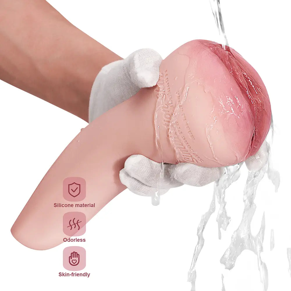 Élina: Vaginette Silicone Réaliste 9.65" - Canal Texturé 6.8" et Surface Non Grasse