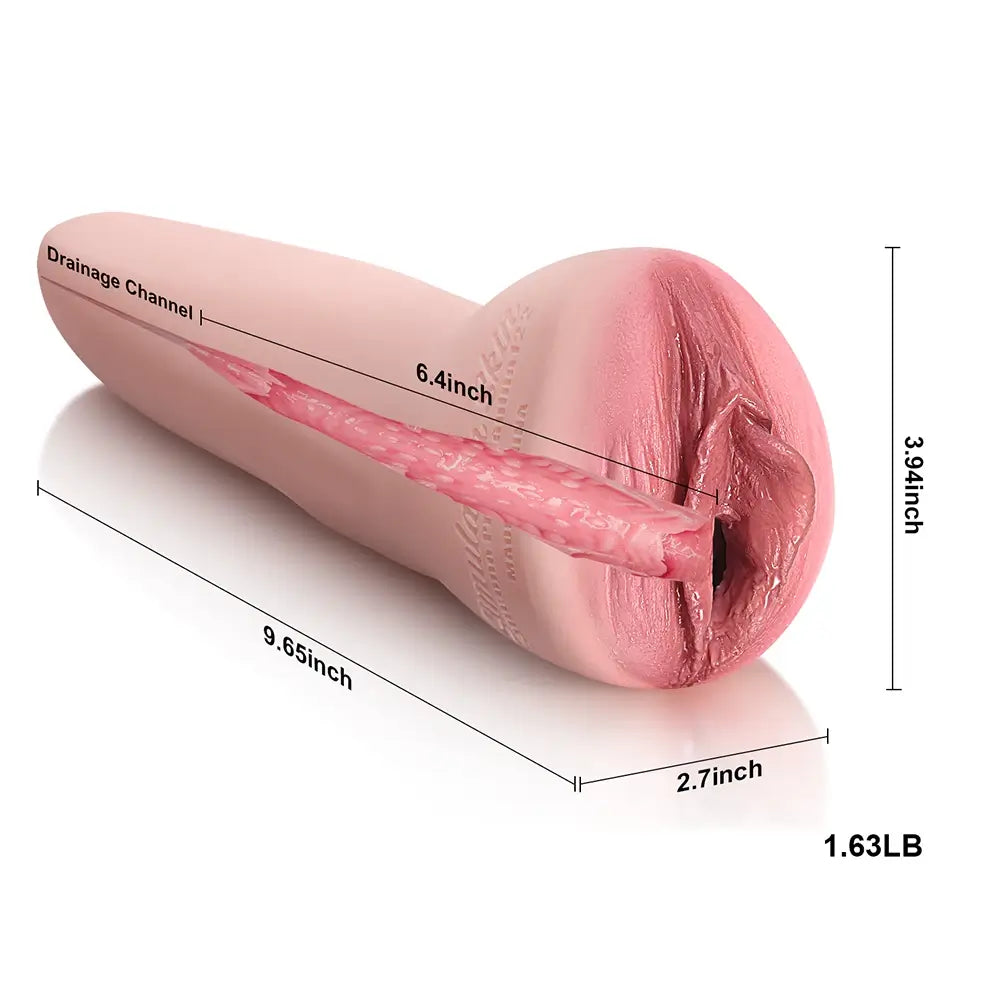 Adèle: Vaginette Silicone Réaliste 9.65" - Design Mature et Canal Texturé 6.8"