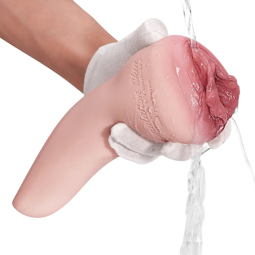 Élodie: Vaginette Silicone Réaliste 9.65" - Design Adulte et Canal Texturé 6.8"